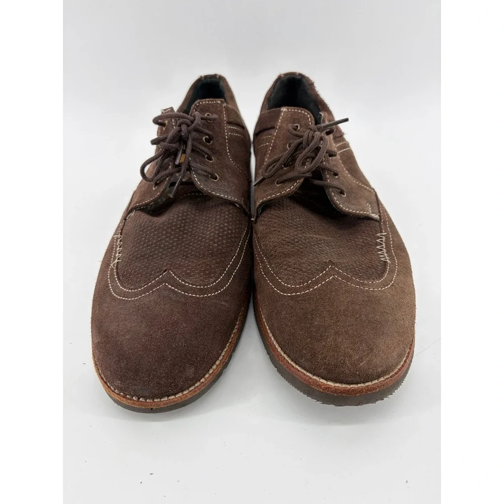 Ben Sherman Brown Suede Leather Loafer, Wingtip, Men's Size 12